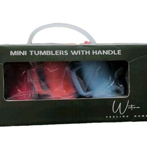 Mini Tumbler Shot Glass 6 Pack - Red, Orange, Blue, Pink, Teal, Purple.